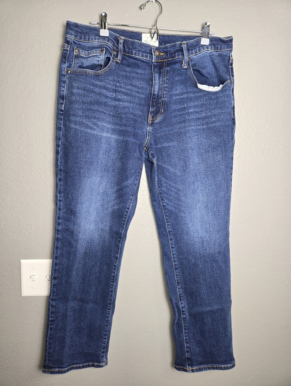 Mutual Weave Men's Straight Blue Jeans 36x30